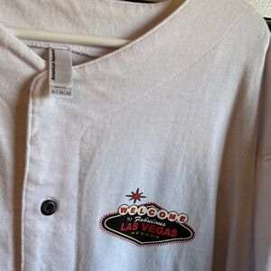 American Apparel White Las Vegas Button-Up Shirt